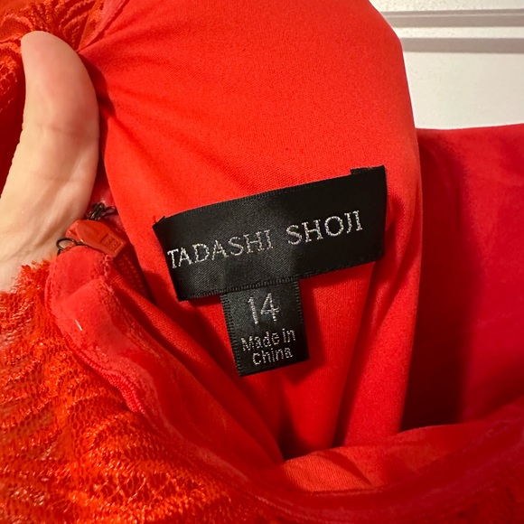 Red Tadashi Shoji Party Dress - Picture 5 of 5